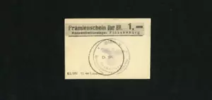 JUDAICA GERMANY WWII GHETTO CONCENTRATION CAMP FLOSSENBURG MONEY COUPON 1 RM - Picture 1 of 2
