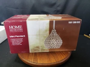 NEW Home Decorators Collection 1-Light Polished Chrome Pendant w/ Clear Crystal - Picture 1 of 7