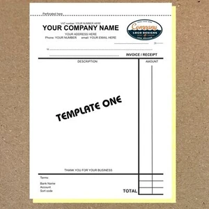 PERSONALISED DUPLICATE A5 INVOICE BOOK - DUPLICATE / NCR / RECEIPT - Picture 1 of 1