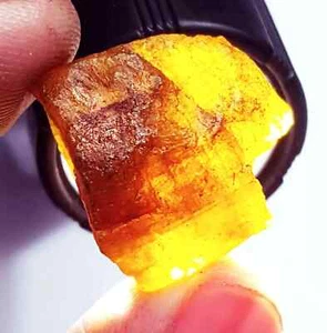 Piedra preciosa suelta 35,80 quilates berilo amarillo natural (heliodoro) antigua áspera certificada - Imagen 1 de 6