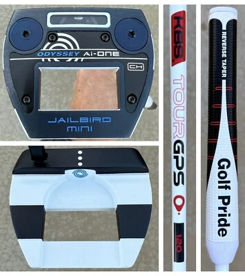 Odyssey 35" Ai-ONE Jailbird Mini CH Putter KBS Tour GPS 120 White Graphite Shaft - Image 1 of 4