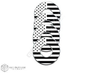 4 Black & White United States Flag VVashers™ - Waschmaschine werfen/waschen Spiel - Bild 1 von 3