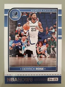 2024-25 Panini NBA Hoops Derrick Rose #37 Memphis Grizzlies Basketball - Picture 1 of 2
