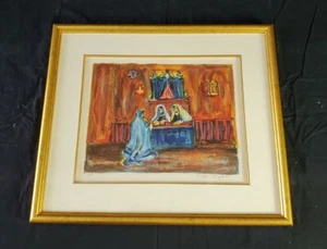 Nissan Engel - Hand Signed Lithograph - 3 Men Meeting - Picture 1 of 12