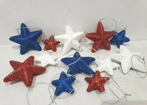 (12) Patriotische 4. Juli rot weiß blau Sterne Styropor Ornamente Deko  - Bild 1 von 3