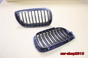 Fit For 02-05 BMW E46 4D LCI FACELIFT FRONT HOOD KIDNEY GRILLE Carbon Look - Bild 1 von 6