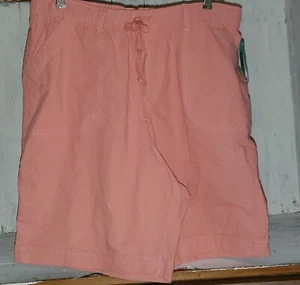 Pantalones Cortos Gloria Vanderbilt Melocotón Pequeño L Grandes Tirar con Cordón Nuevos con Etiquetas *S24 - Imagen 1 de 6