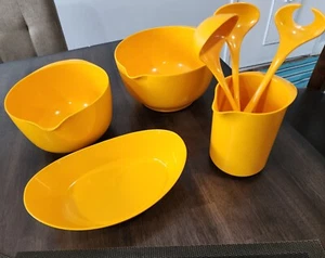 7 Set Denmark Mepal Melamine Rosti Hutzler Serving Spoon Bowls Q - Picture 1 of 8