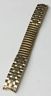 Diplomat Vintage 13Mm Gold Tone Stainless Steel Stretch Band Bracelet Strap Nos