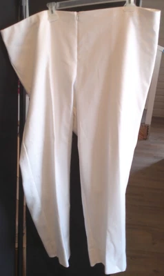 KAREN KANE WOMENS SIZE 22 WHITE CROP PANTS NWT — 第 1/4 张图片