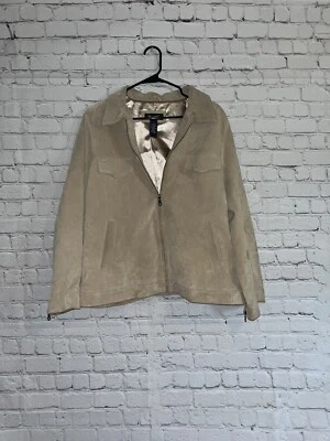 Denim and Co Women’s Suede Jacket Khaki 100% Leather Size 1X 0182 - Image 1 of 4