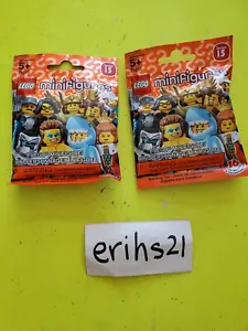 (2) LEGO Minifigures 71011 SERIES 15 ~ Shark Suit Guy Brand New Factory Sealed - Picture 1 of 2