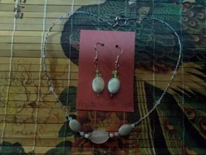 Achat, Halskette & Ohrring Set mit Swarovski Kristall - Bild 1 von 4