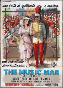 THE MUSIC MAN MANIFESTO CINEMA WINNER GOLDEN GLOBE OSCAR 1962 MOVIE POSTER 2F - Foto 1 di 1