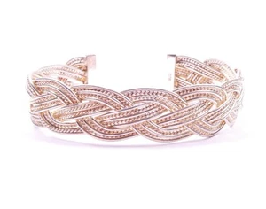 Geflochtenes Design Manschette Armband 925 Sterlingsilber 19,6 g - Bild 1 von 11