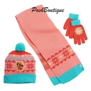 NWT Disney's Elena of Avalor Girls 4-12 Fairisle Pom Hat Gloves Scarf Princess - Picture 1 of 1