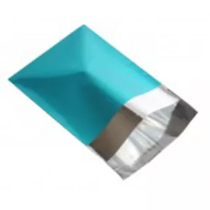 More details for 25 metallic turquoise 9&quot; x 12&quot; foil mailing postage postal bags