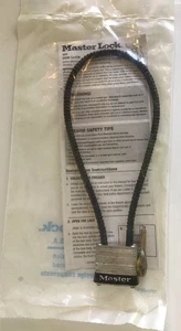 NEW Master Lock Gun Lock 107 With 2 Keys Steel Gunlock and Coated Cable Black - Picture 1 of 4