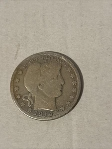 1914 (S) Barber Half Dollar - 90% Silber getragen geringe Erhaltung - Bild 1 von 4