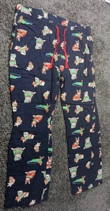 Old Navy Flanell Pyjamahose Herren L dunkelblau Weihnachten Hund Muster - Bild 1 von 5