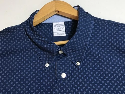 Brooks Brothers Regent Men's Long Sleeve Blue Printed Non-Iron Shirt Size XXL - Image 1 of 4
