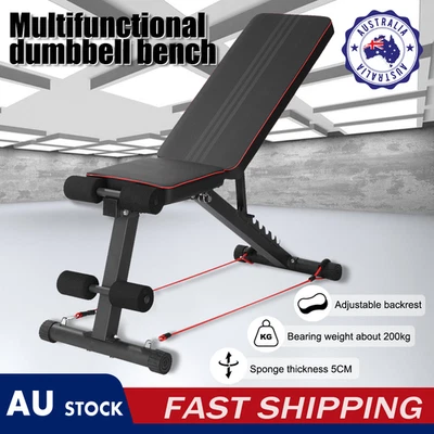 Adjustable Abdominal Weight Press Bench Fitness Incline Sit up Gym Flat Exercise - image 1 of 4