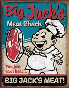 Letrero metálico Big Jack's Meat Shack 405 mm x 315 mm (de) ¡REBAJADO!! - Imagen 1 de 1
