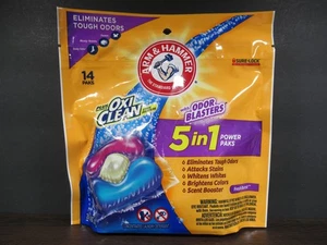 Arm & Hammer 5 in 1 Concentrated Laundry Detergent Fresh Burst 14 Power Paks - Picture 1 of 3
