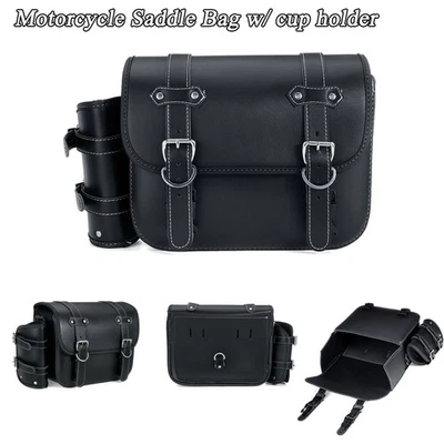 Saddlebag Pouch Leather For Honda Shadow Ace Spirit Magna VT750 VT1100 VF750 - Image 1 of 4