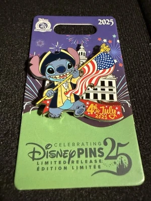 Prendedor Stitch Parques Disney 4 de Julio Edición Limitada Foto 1 de 2