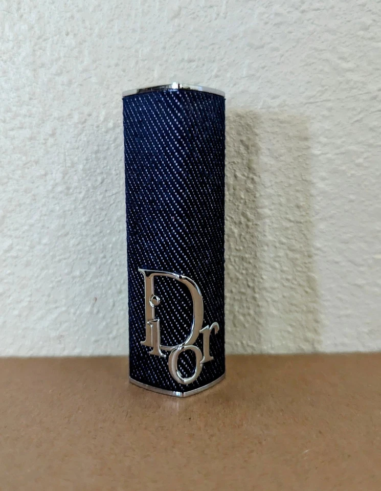 Christian Dior Addict Lipstick Case Blue Indigo Denim ~ NEW - Image 1 of 1