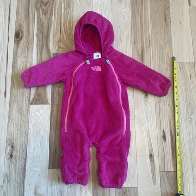 0-3 Meses Cara Norte Minky Rosa Vellón Bunting ¡Cómodo! Usado en excelente estado Fuzzy Soft Foto 1 de 4