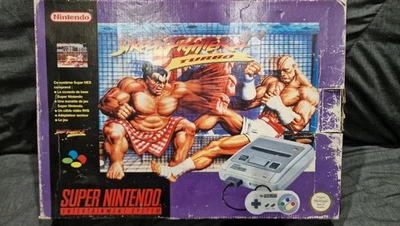 PACK SNES - CONSOLE SUPER NINTENDO PACK STREET FIGHTER 2 TURBO FRA  - Photo 1/4