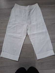 Pantalones de lino THE WHITE COMPANY talla 10 Reino Unido pantalones de pierna recta nuevos sin etiquetas  - Imagen 1 de 5