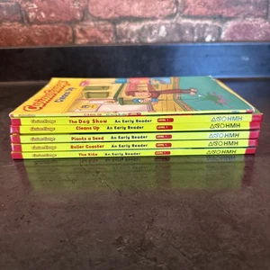 5 Curious George An Early Reader Level 1 Hard Back , 1 Cleans Up Paper Back Book - Imagen 1 de 22