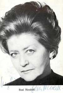 Susi Nicoletti - Österreichische Schauspielerin - Signierte Autogrammkarte - Bild 1 von 2