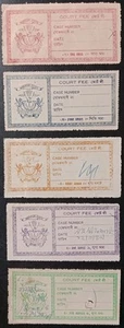 Indian Princely State Manipur (Eastern India) Court fee Stamps Collection 5 Diff - Picture 1 of 6