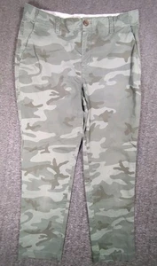 Pantalone mimetico Gap donna ragazza chino 8 (30x26,5) crop caviglia elasticizzato verde - Foto 1 di 7