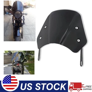 Motorcycle 5-8" Black Headlight Fairing Windshield Windscreen Visor Universal - Bild 1 von 13