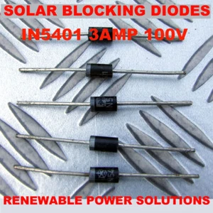 5 x BLOCKIERUNG oder BYPASS KATASTROPHENDIODEN SOLAR BP PV BIS 40W PRO PANEL 3 AMP - Bild 1 von 1