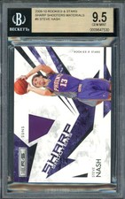 Steve Nash Card 2009-10 Rookies Stars Sharp Shooters Materials #9 BGS 9.5