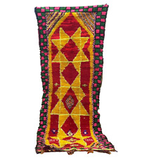 Vintage 3x9ft  Moroccan Hallway Area Rug Handknotted Thread Rug Carpet