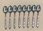 8 Pcs National  Stainless Marquee Teaspoons Spoon Scroll Black Outline Japan