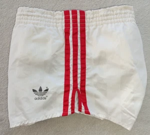 Adidas Alemania Occidental Vintage Hombres Blanco Rojo URSS Estilo CCCP Pantalones Cortos Talla D5 (S) - Imagen 1 de 9
