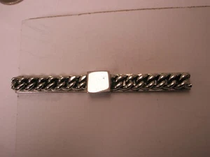 Chain Link Design Silver Tone Vintage SWANK Tie Bar Clip simple plain design - Picture 1 of 7