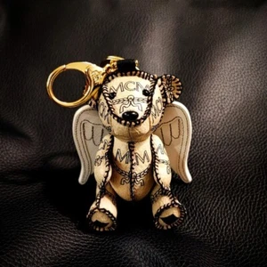 MCM Monogram Bear Bag Charm Angel Costume Keychain Keyring Doll Figurine - Picture 1 of 4