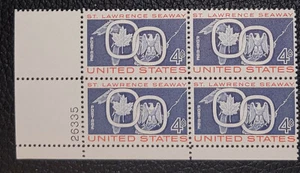 Scott #1131 St. Lawrence Seaway Plate Block of 4 Stamps - MNH - Picture 1 of 2