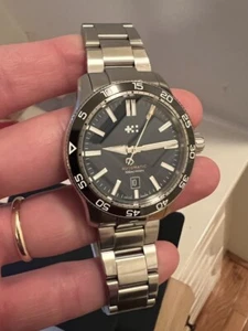 Christopher Ward C60 Trident Pro 300 Bespoke Blue Dial Black Bezel Extra Strap - Picture 1 of 9