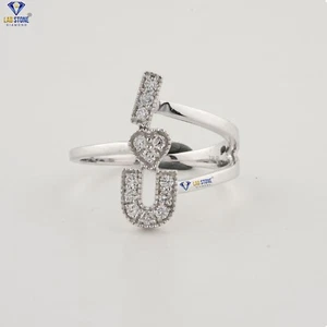 Anello Diamanti 0,18 TCW Taglio Brillante Taglio Rotondo Coltivato in Labria Argento 925 - Foto 1 di 4