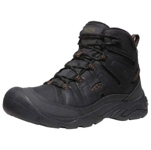 KEEN CIRCADIA MID WP BLACK/CURRY Herren Wasserdicht Echtleder Trekking KE1027841